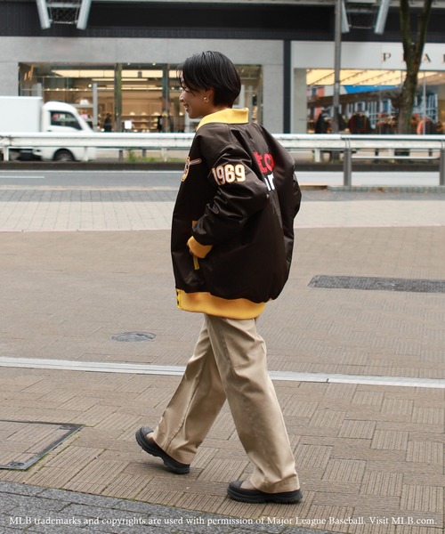 JOURNAL STANDARD relume（ジャーナルスタンダード　レリューム）の「【FANATICS×relume / ファナティクス】別注 スタジアムコーチジャケット MLB（スタジャン・メンズ・ブラウン/グリーン/ネイビー/ブルー系その他・M/L）」の21枚目の写真