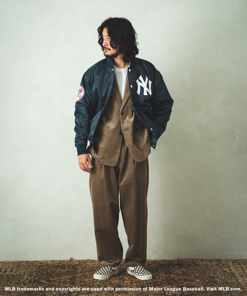 JOURNAL STANDARD relume（ジャーナルスタンダード　レリューム）の「【FANATICS×relume / ファナティクス】別注 スタジアムコーチジャケット MLB（スタジャン・メンズ・ブラウン/グリーン/ネイビー/ブルー系その他・M/L）」の8枚目の写真