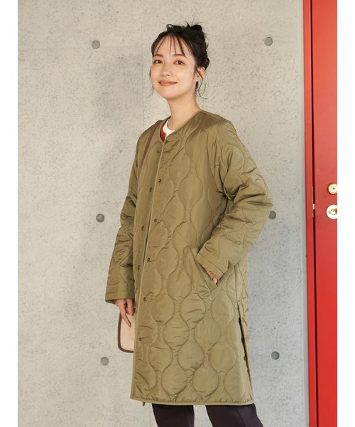 earth music&ecology（アースミュージックアンドエコロジー）の「キルティングハーフコート（その他アウター・レディース・ブラック/ベージュ/カーキ・M/L）」の19枚目の写真