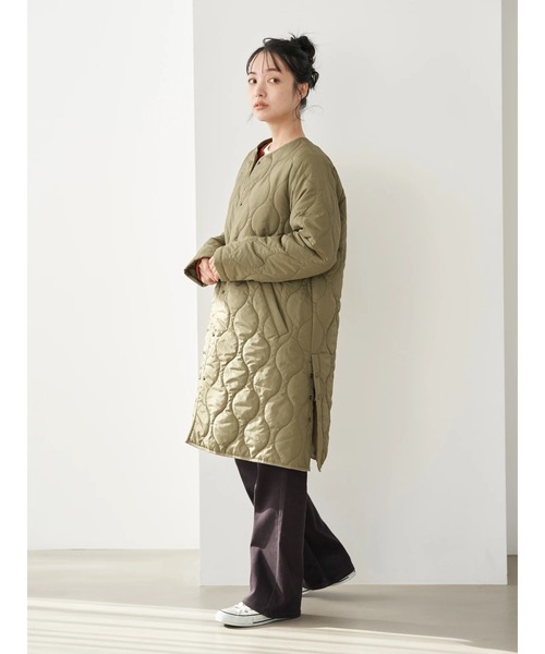 earth music&ecology（アースミュージックアンドエコロジー）の「キルティングハーフコート（その他アウター・レディース・ブラック/ベージュ/カーキ・M/L）」の20枚目の写真