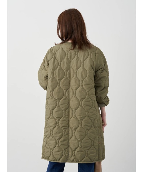 earth music&ecology（アースミュージックアンドエコロジー）の「キルティングハーフコート（その他アウター・レディース・ブラック/ベージュ/カーキ・M/L）」の5枚目の写真