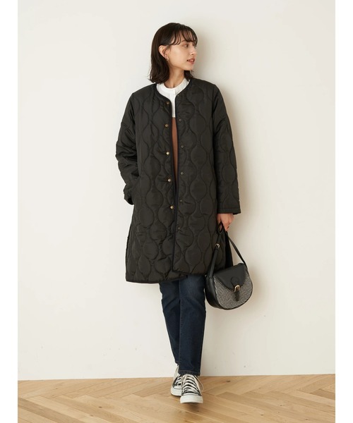 earth music&ecology（アースミュージックアンドエコロジー）の「キルティングハーフコート（その他アウター・レディース・ブラック/ベージュ/カーキ・M/L）」の16枚目の写真