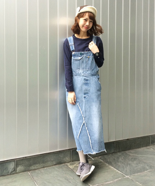 Kastane（カスタネ）の「デニムオーバーオールスカート（デニムパンツ・レディース・ライトブルー・FREE）」の13枚目の写真