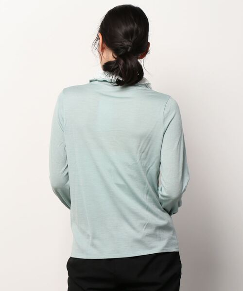 NARACAMICIE（ナラカミーチェ）の「ウールジャージフリル（Tシャツ/カットソー・レディース・ワインレッド/ミント/ネイビー・LARGE/MEDIUM）」の22枚目の写真