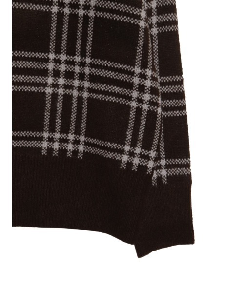 ACYM（アシーム）の「Check pattern over ニット（ニット/セーター・レディース・ブラウン/グレー・FREE）」の11枚目の写真