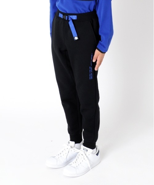 GLAZOS（グラソス）の「[テーパード]裏起毛・カラーベルトデザインパンツ【セットアップ対応】（スウェットパンツ・キッズ・ブラック/グレー/ブルー・140cm/170cm/130cm/160cm/150cm）」の4枚目の写真