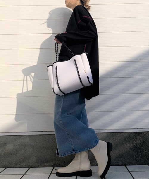 Q（キュー）の「ヘビーウェイトロンT（Tシャツ/カットソー・レディース・ホワイト/ブラック/アイボリー/ブラック系その他・MEDIUM）」の9枚目の写真