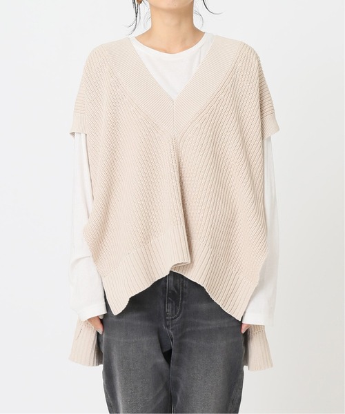 JOURNAL STANDARD relume(ジャーナルスタンダード レリューム)の「製品染めVネックベスト◆(ベスト・レディース・ナチュラル/キャメル・FREE)」の6枚目の写真