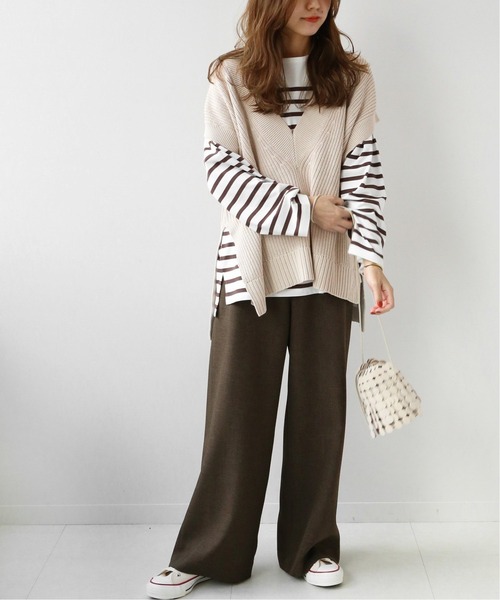 JOURNAL STANDARD relume(ジャーナルスタンダード レリューム)の「製品染めVネックベスト◆(ベスト・レディース・ナチュラル/キャメル・FREE)」の13枚目の写真