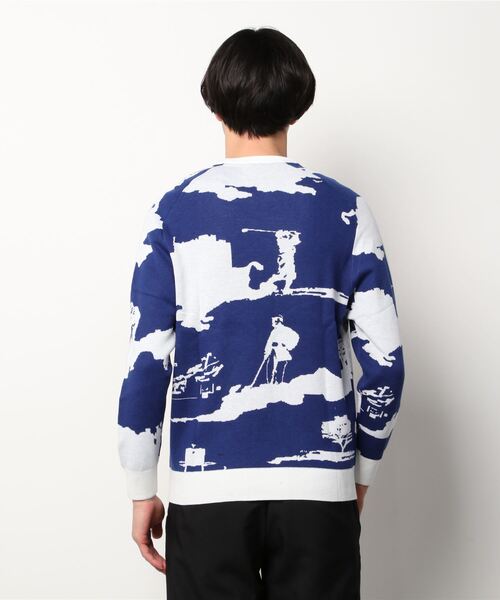 adidas（アディダス）の「ヒストリカルジャカード  長袖クルーネックセーター【adidas Golf/アディダスゴルフ】（ニット/セーター・メンズ・ブラック/ダークブルー・X-LARGE/SMALL/MEDIUM/XX-LARGE/LARGE）」の18枚目の写真