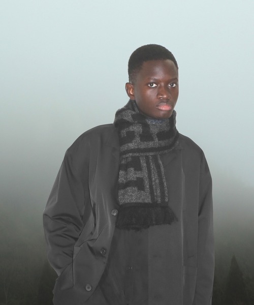 Lui's（ルイス）の「【SILLIS / シリス】フットボールマフラー（マフラー・レディース・ブラック/グレー・FREE）」の13枚目の写真