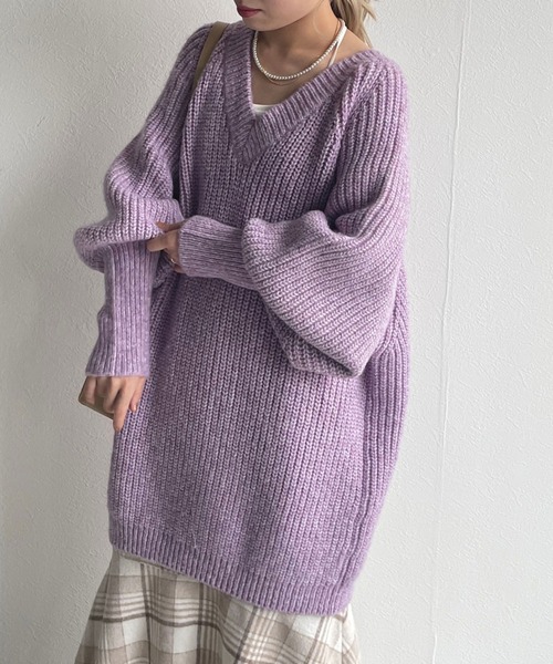 セール 2way片畦bigプルオーバー ニット セーター W Closet ダブルクローゼット のファッション通販 Zozotown