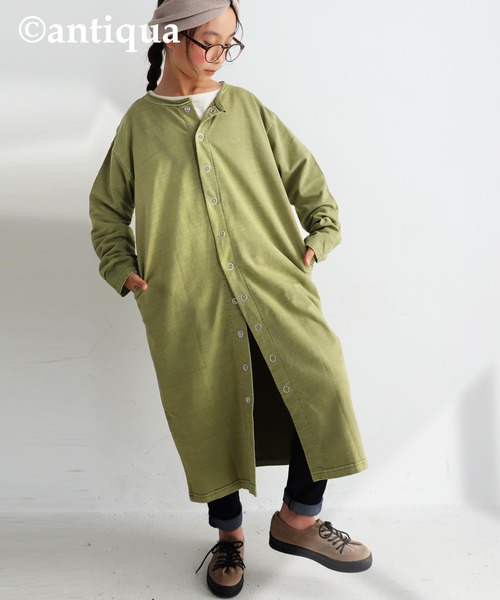 antiqua(アンティカ)の「綿100%生地3WAYワンピース(ワンピース・キッズ・パープル/カーキ/スミクロ・4/6/3/5)」の13枚目の写真