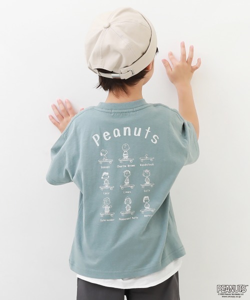 PEANUTS(ピーナッツ)の「【PEANUTS】BIG スヌーピー柄バックプリントTシャツ(Tシャツ/カットソー・キッズ・ライトグレー/ブルー系その他/スミクロ・160cm/150cm/120cm/100cm/110cm/130cm/140cm)」の3枚目の写真