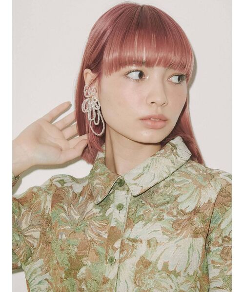 merry jenny（メリージェニー）の「floral beads earrings（イヤリング・レディース・クリア/グレー・FREE）」の12枚目の写真