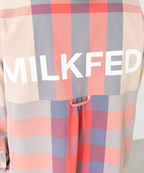 MILKFED.(ミルクフェド)の「BIG POCKET PLAID SHIRT(シャツ/ブラウス・レディース・イエロー/ベージュ/ライトピンク・ONE SIZE)」の7枚目の写真