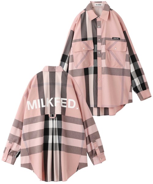 MILKFED.(ミルクフェド)の「BIG POCKET PLAID SHIRT(シャツ/ブラウス・レディース・イエロー/ベージュ/ライトピンク・ONE SIZE)」の13枚目の写真