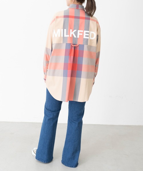 MILKFED.(ミルクフェド)の「BIG POCKET PLAID SHIRT(シャツ/ブラウス・レディース・イエロー/ベージュ/ライトピンク・ONE SIZE)」の15枚目の写真