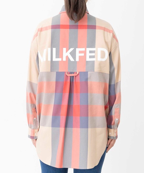 MILKFED.(ミルクフェド)の「BIG POCKET PLAID SHIRT(シャツ/ブラウス・レディース・イエロー/ベージュ/ライトピンク・ONE SIZE)」の10枚目の写真
