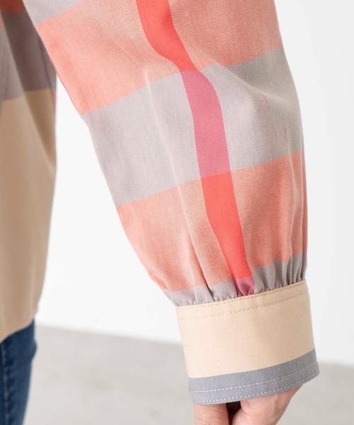 MILKFED.(ミルクフェド)の「BIG POCKET PLAID SHIRT(シャツ/ブラウス・レディース・イエロー/ベージュ/ライトピンク・ONE SIZE)」の14枚目の写真