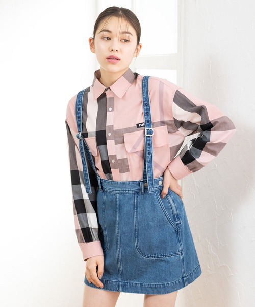 MILKFED.(ミルクフェド)の「BIG POCKET PLAID SHIRT(シャツ/ブラウス・レディース・イエロー/ベージュ/ライトピンク・ONE SIZE)」の21枚目の写真