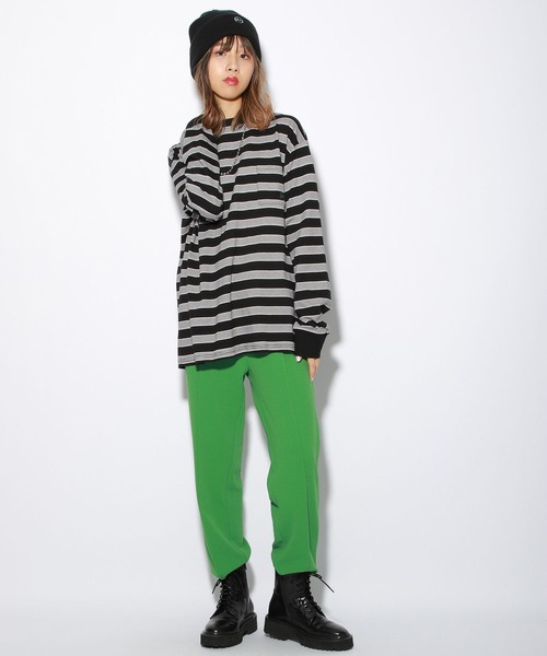 PBLIM（ページボーイリム）の「【PAGEBOYLIM】マルチボーダーロンT（Tシャツ/カットソー・レディース・ブラック系その他/グレー系その他・MEDIUM/LARGE）」の11枚目の写真