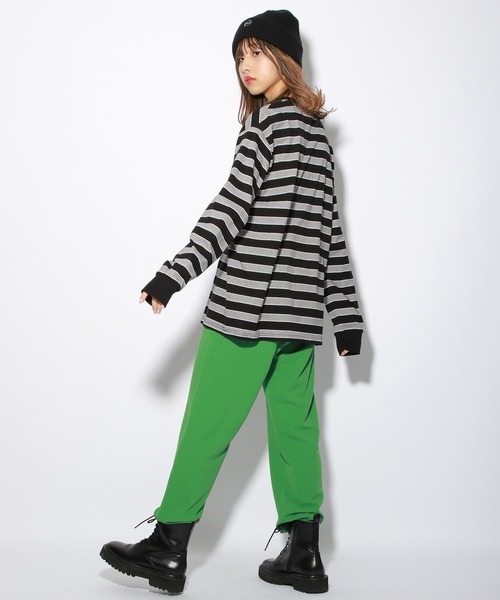 PBLIM（ページボーイリム）の「【PAGEBOYLIM】マルチボーダーロンT（Tシャツ/カットソー・レディース・ブラック系その他/グレー系その他・MEDIUM/LARGE）」の7枚目の写真