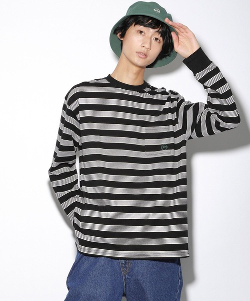 PBLIM（ページボーイリム）の「【PAGEBOYLIM】マルチボーダーロンT（Tシャツ/カットソー・レディース・ブラック系その他/グレー系その他・MEDIUM/LARGE）」の12枚目の写真