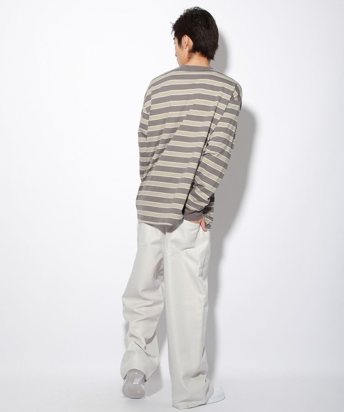 PBLIM（ページボーイリム）の「【PAGEBOYLIM】マルチボーダーロンT（Tシャツ/カットソー・レディース・ブラック系その他/グレー系その他・MEDIUM/LARGE）」の5枚目の写真