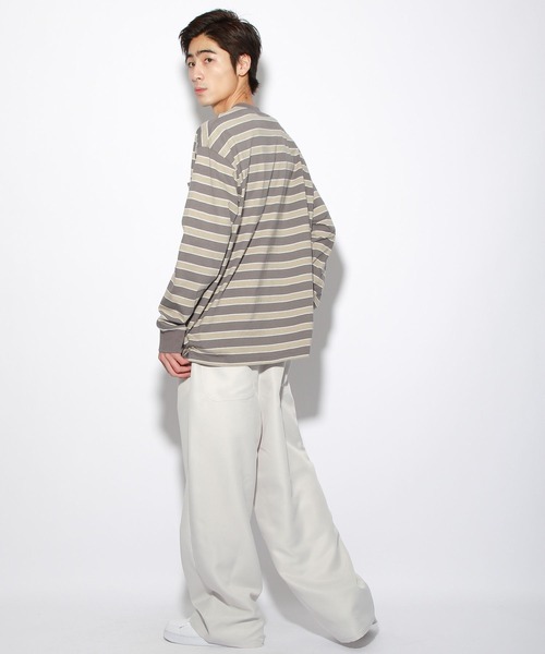 PBLIM（ページボーイリム）の「【PAGEBOYLIM】マルチボーダーロンT（Tシャツ/カットソー・レディース・ブラック系その他/グレー系その他・MEDIUM/LARGE）」の9枚目の写真