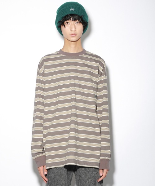 PBLIM（ページボーイリム）の「【PAGEBOYLIM】マルチボーダーロンT（Tシャツ/カットソー・レディース・ブラック系その他/グレー系その他・MEDIUM/LARGE）」の14枚目の写真