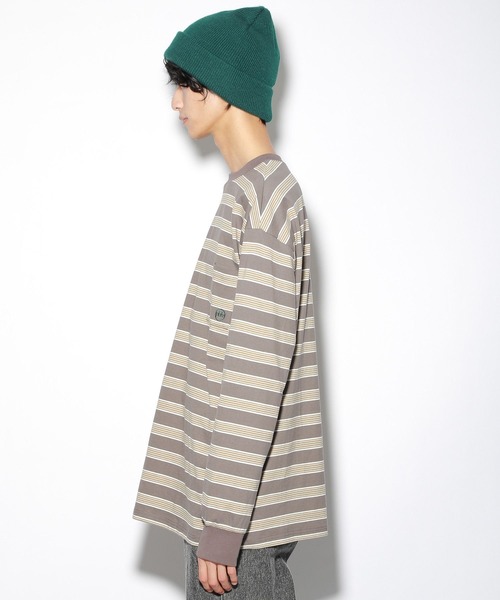 PBLIM（ページボーイリム）の「【PAGEBOYLIM】マルチボーダーロンT（Tシャツ/カットソー・レディース・ブラック系その他/グレー系その他・MEDIUM/LARGE）」の6枚目の写真