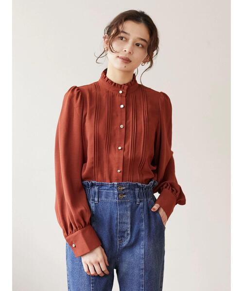 ELENCARE DUE（エレンカーレデュエ）の「・ELENCARE DUE ピンタックブラウス＊（シャツ/ブラウス・レディース・ブラック/ベージュ/アイボリー/テラコッタ・FREE）」の5枚目の写真