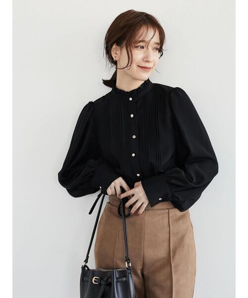 ELENCARE DUE（エレンカーレデュエ）の「・ELENCARE DUE ピンタックブラウス＊（シャツ/ブラウス・レディース・ブラック/ベージュ/アイボリー/テラコッタ・FREE）」の2枚目の写真