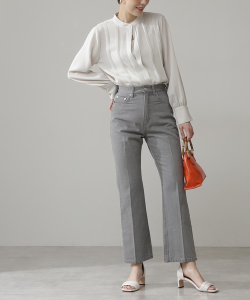 N.(N. Natural Beauty Basic)(エヌエヌナチュラルビューティーベーシック)の「【S Size Line】◆ナチュラルフレアデニムパンツ(デニムパンツ・レディース・インディゴブルー/ライトインディゴブルー/グレー・SMALL/MEDIUM)」の1枚目の写真