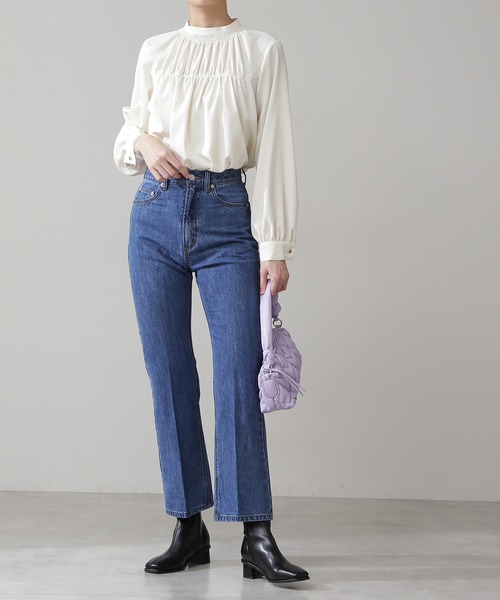 N.(N. Natural Beauty Basic)(エヌエヌナチュラルビューティーベーシック)の「【S Size Line】◆ナチュラルフレアデニムパンツ(デニムパンツ・レディース・インディゴブルー/ライトインディゴブルー/グレー・SMALL/MEDIUM)」の12枚目の写真