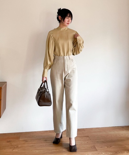 EPIMI E'PIMMY（エピミエピミー）の「前後２wayボウタイブラウス（シャツ/ブラウス・レディース・ベージュ/オフホワイト/マスタード・MEDIUM）」の13枚目の写真