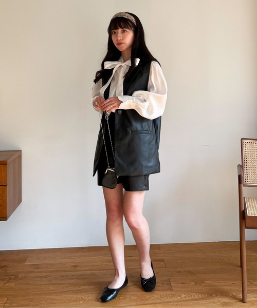 EPIMI E'PIMMY（エピミエピミー）の「前後２wayボウタイブラウス（シャツ/ブラウス・レディース・ベージュ/オフホワイト/マスタード・MEDIUM）」の19枚目の写真