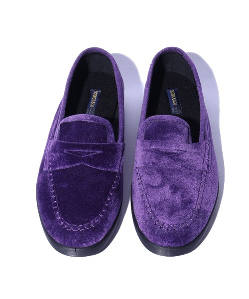 FRANCESCO（フランチェスコ）の「FRANCESCO/フランチェスコ コインローファーシューズ ベロア ボア（ローファー・メンズ・ブラック/バイオレット・44/43/42）」の13枚目の写真