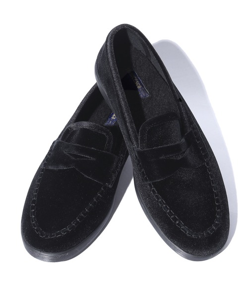 FRANCESCO（フランチェスコ）の「FRANCESCO/フランチェスコ コインローファーシューズ ベロア ボア（ローファー・メンズ・ブラック/バイオレット・44/43/42）」の12枚目の写真