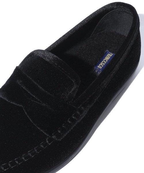 FRANCESCO（フランチェスコ）の「FRANCESCO/フランチェスコ コインローファーシューズ ベロア ボア（ローファー・メンズ・ブラック/バイオレット・44/43/42）」の6枚目の写真