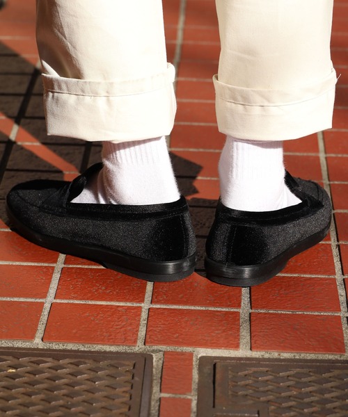 FRANCESCO（フランチェスコ）の「FRANCESCO/フランチェスコ コインローファーシューズ ベロア ボア（ローファー・メンズ・ブラック/バイオレット・44/43/42）」の18枚目の写真