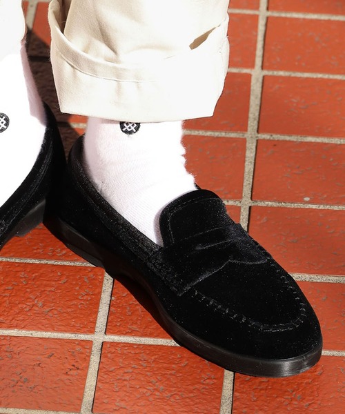 FRANCESCO（フランチェスコ）の「FRANCESCO/フランチェスコ コインローファーシューズ ベロア ボア（ローファー・メンズ・ブラック/バイオレット・44/43/42）」の15枚目の写真