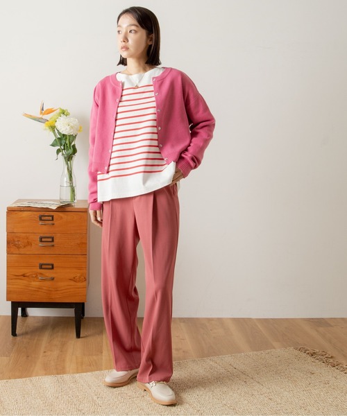 ANGIE（アンジー）の「スナップボタンショート2WAYニットカーディガン（カーディガン/ボレロ・レディース・グリーン/オフホワイト/イエロー/オレンジ/ピンク/ブラック・FREE）」の21枚目の写真