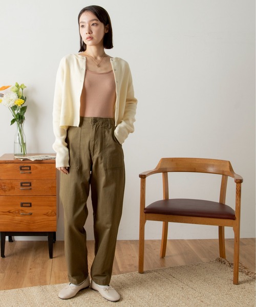 ANGIE（アンジー）の「スナップボタンショート2WAYニットカーディガン（カーディガン/ボレロ・レディース・グリーン/オフホワイト/イエロー/オレンジ/ピンク/ブラック・FREE）」の17枚目の写真