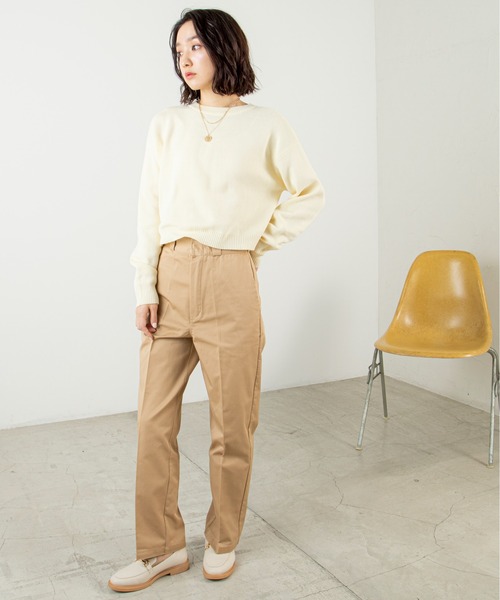 ANGIE（アンジー）の「スナップボタンショート2WAYニットカーディガン（カーディガン/ボレロ・レディース・グリーン/オフホワイト/イエロー/オレンジ/ピンク/ブラック・FREE）」の7枚目の写真