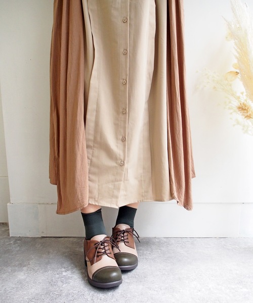 byあしながおじさん（バイアシナガオジサン）の「レースアップシューズ　-8980438_2109（その他シューズ・レディース・チェック/ライトベージュ/ライトブラウン・22.0cm/22.5cm/23.0cm/23.5cm/24.0cm/24.5cm/25.0cm）」の18枚目の写真