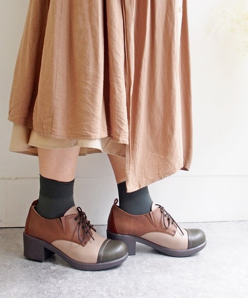 byあしながおじさん（バイアシナガオジサン）の「レースアップシューズ　-8980438_2109（その他シューズ・レディース・チェック/ライトベージュ/ライトブラウン・22.0cm/22.5cm/23.0cm/23.5cm/24.0cm/24.5cm/25.0cm）」の19枚目の写真