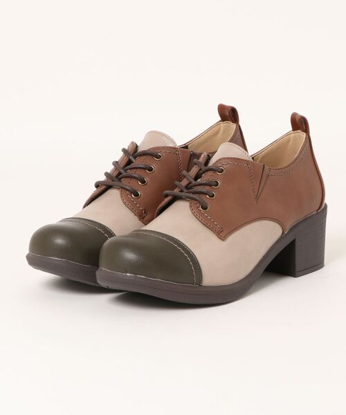 byあしながおじさん（バイアシナガオジサン）の「レースアップシューズ　-8980438_2109（その他シューズ・レディース・チェック/ライトベージュ/ライトブラウン・22.0cm/22.5cm/23.0cm/23.5cm/24.0cm/24.5cm/25.0cm）」の16枚目の写真