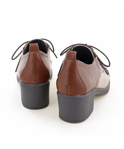 byあしながおじさん（バイアシナガオジサン）の「レースアップシューズ　-8980438_2109（その他シューズ・レディース・チェック/ライトベージュ/ライトブラウン・22.0cm/22.5cm/23.0cm/23.5cm/24.0cm/24.5cm/25.0cm）」の9枚目の写真